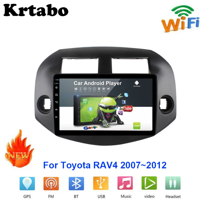 Car radio Android multimedia player For Toyota RAV4 2007~2012 Bluetooth Car touch screen GPS Navigation Stereo Audio WIFI Car radio Android multimedia player For Toyota RAV4 2007~2012 Bluetooth Car touch screen GPS Navigation Stereo Audio WIFI
