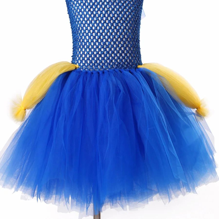 Royal Blue Tang Fish Girls Tutu Dress Under The Sea Theme Birthday Party Dress Kids Photo Prop Dress Up Halloween Costume (5)
