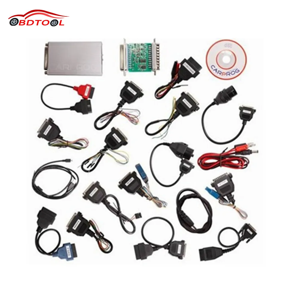 

2016 HOT! Top Quality ECU Chip Tuning Tools CARPROG V7.28 Full Sets Car Prog Full Repair Programmer Interface All 21 Adapters
