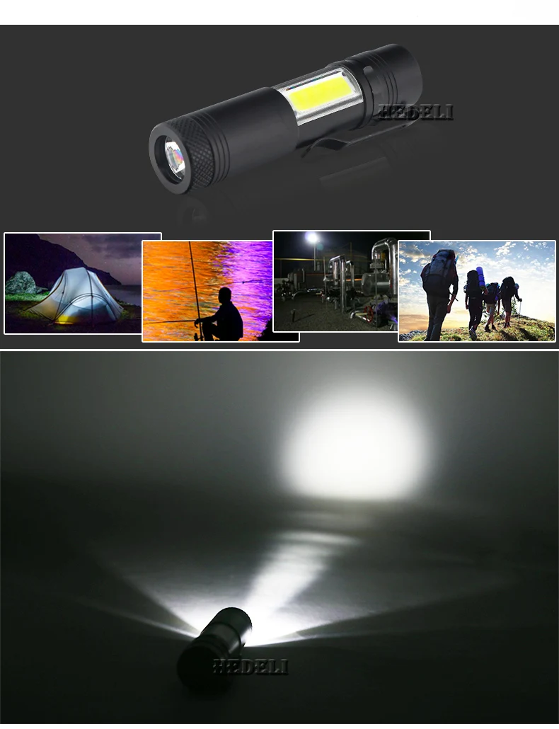 Мини cob Penlight светодиодный фонарик cree q5 Рабочий фонарь водонепроницаемый светильник linterna lanterna использовать 14500 перезаряжаемый аккумулятор или AA