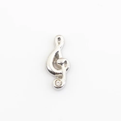 

Music note with rhinestone, Floating charms,Fit floating charm lockets, FC0062