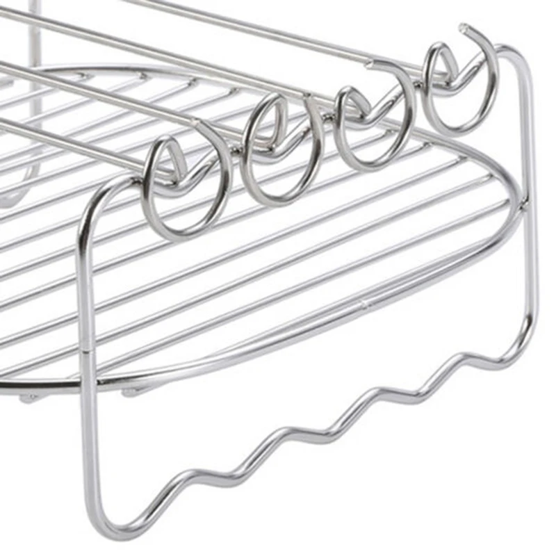 

High Quality 8-Inch Double-Layer Grill Stainless Steel Grill + Pins For Philips Air Fryer Accessories