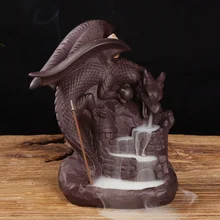 Дизайн дракона креативный домашний орнамент горелка для благовоний с обратным потоком ладан вафельный рожок держатель курильница для благовоний Курильница держатель для дома