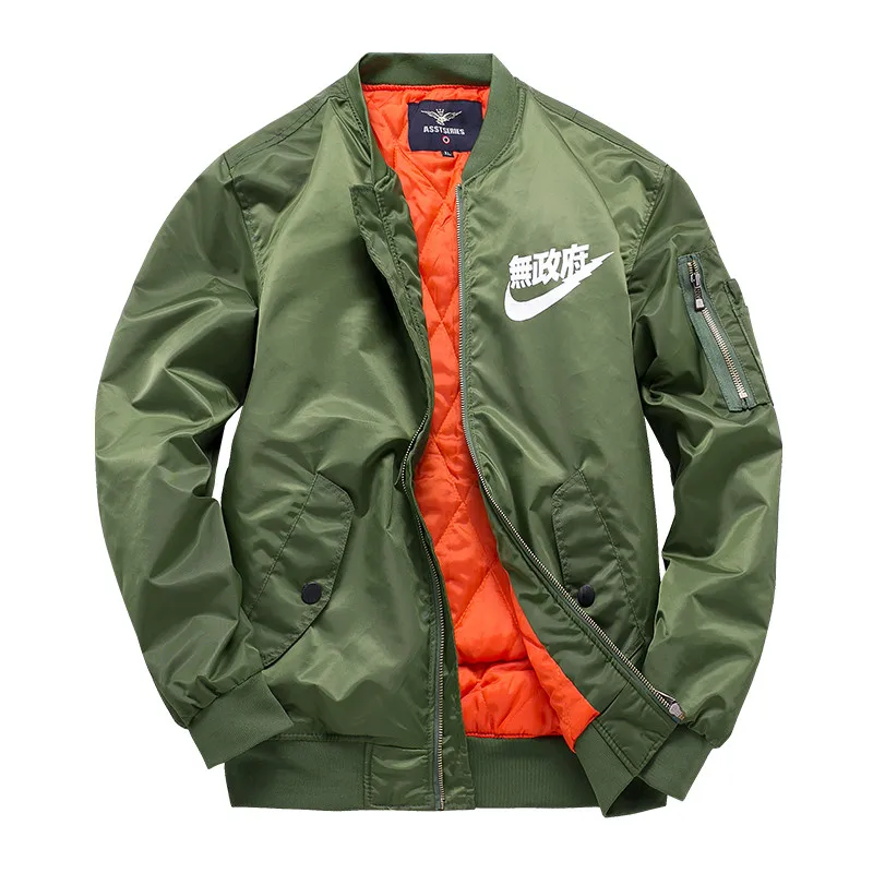 MA1 Мужская зимняя теплая Военная воздушно-десантная тактическая куртка-бомбер армейская авиационная Летающая куртка Авиатор мотоциклетный пуховик - Цвет: 6977 green