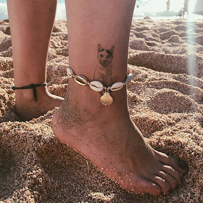 DoreenBeads Богемия натуральный морской ракушка кулон ножные браслеты для женщин