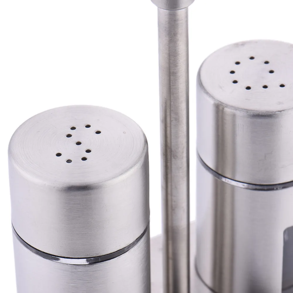 Castor Stainless Steel Salt Pepper Shaker Set Odor-Free Spice With Stand  Condiment Box Cooking Seasoning Bottle Kitchen Tools - AliExpress, image size:1000x1000