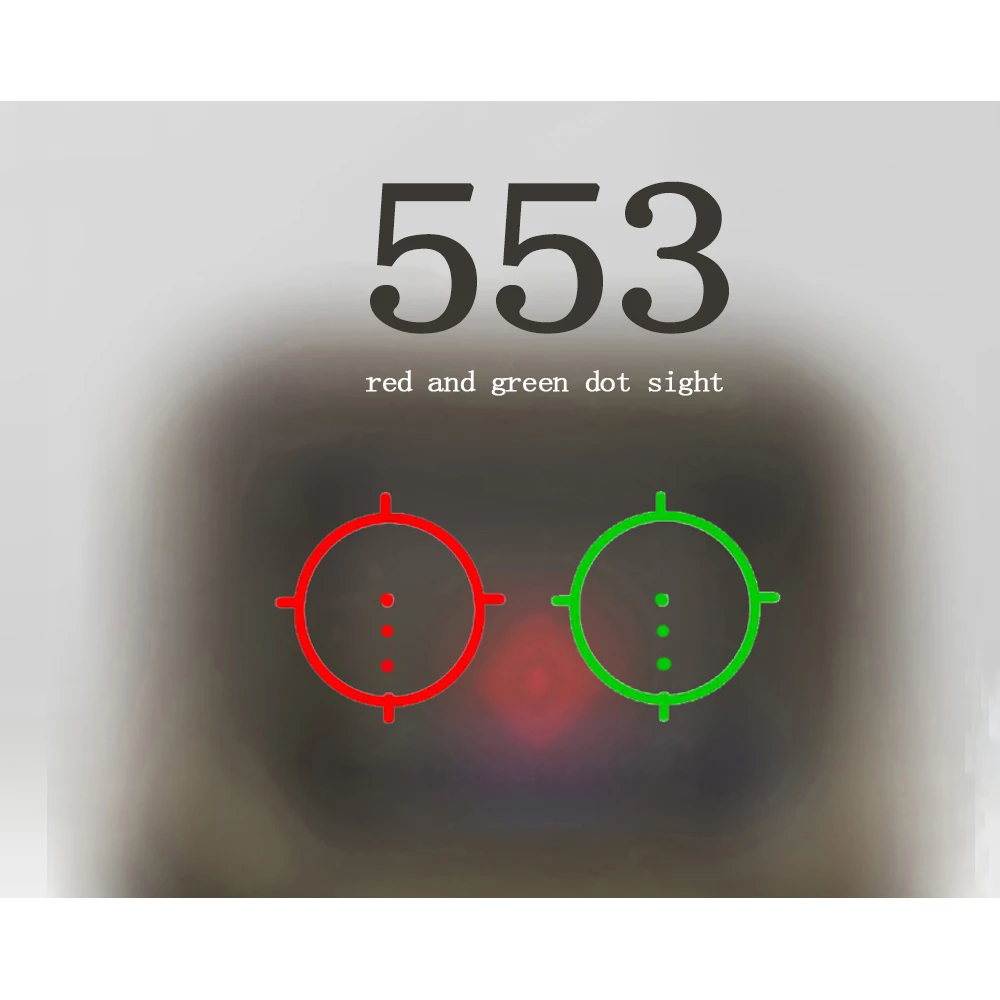 

Holographic 553 Tactical Reflex Sight Red and Green Dot Reflex Sight Scope With 20mm Rail QD For Hunting