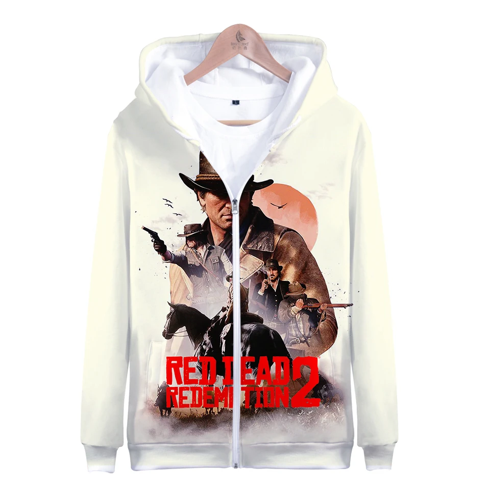

LUCKYFRIDAYF RED DEAD REDEMPTION 2 Zipper Hoodies 3D Women Winter Soft Print Long Sleeve Hoodies Pop Soft Clothes