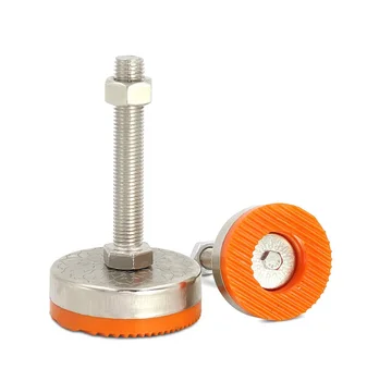 

4PCS M8/M10/M12 Adjustable Foot Cups Base Dia. 40MM TPU Anti-skid Base Thread Length 60MM Articulated Lathe Leveling Foot Cups