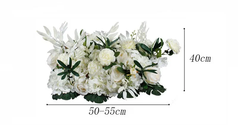 Flone 50cm Artificial Silk Rose Flower Row For Pink Wedding Decoration Arch Road Lead Window Party Decor Fake Flowers Home Art (4)