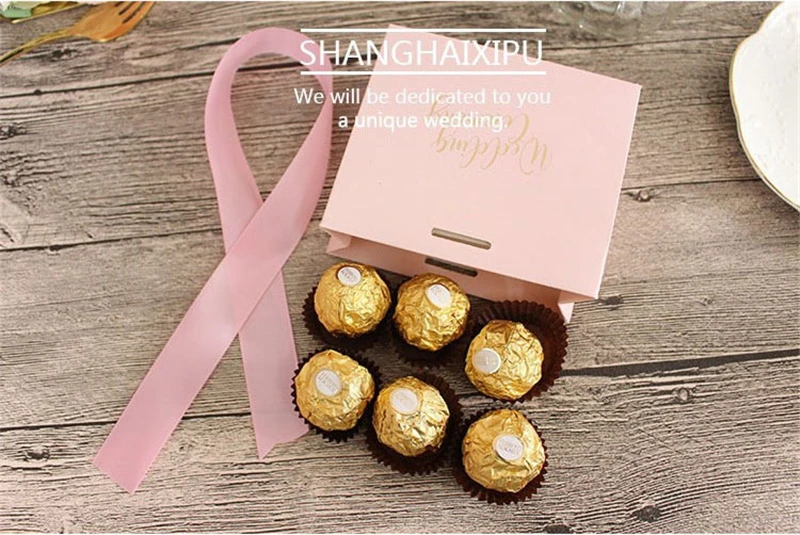4 20pcs Bow-knot Candy Box for Wedding Decor Gift Packaging Paper Box Baptism Birth Baby Shower Birthday Gifts Bag Event Party Supplies