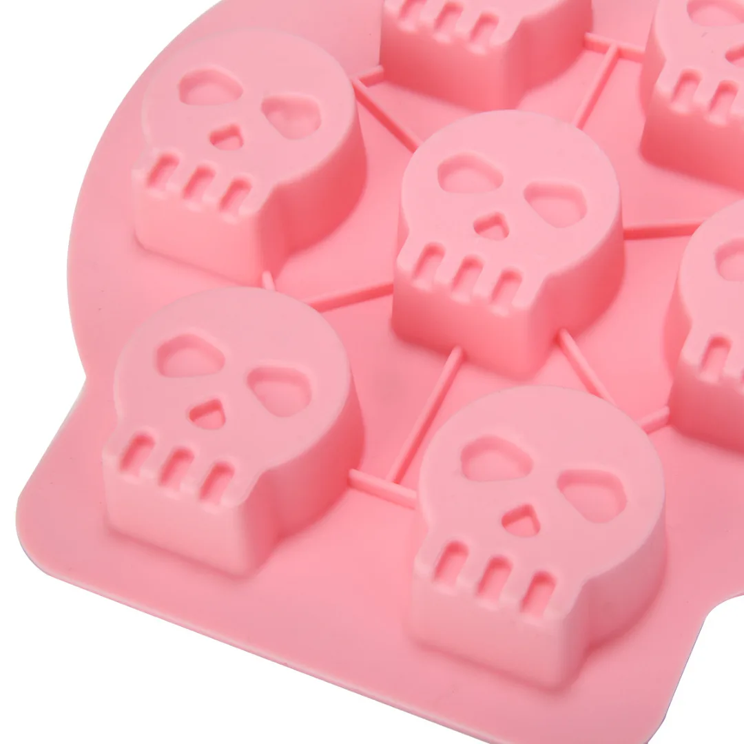 Halloween Witch Bone Ghost Bat Silicone Mold Fondant Flexible Cake Mould Soap Molds Cake Decorating Tools