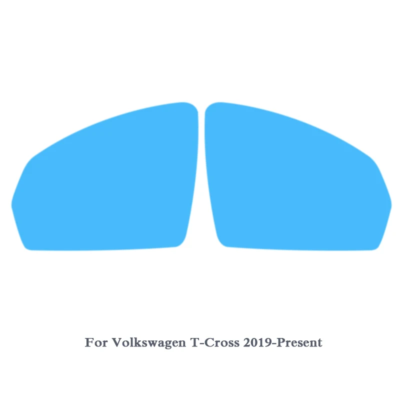2 шт Анти туман окна автомобиля прозрачная пленка заднего вида автомобиля зеркальная защитная пленка для Volkswagen T-Cross-настоящее водонепроницаемое стикер - Название цвета: For T-Cross