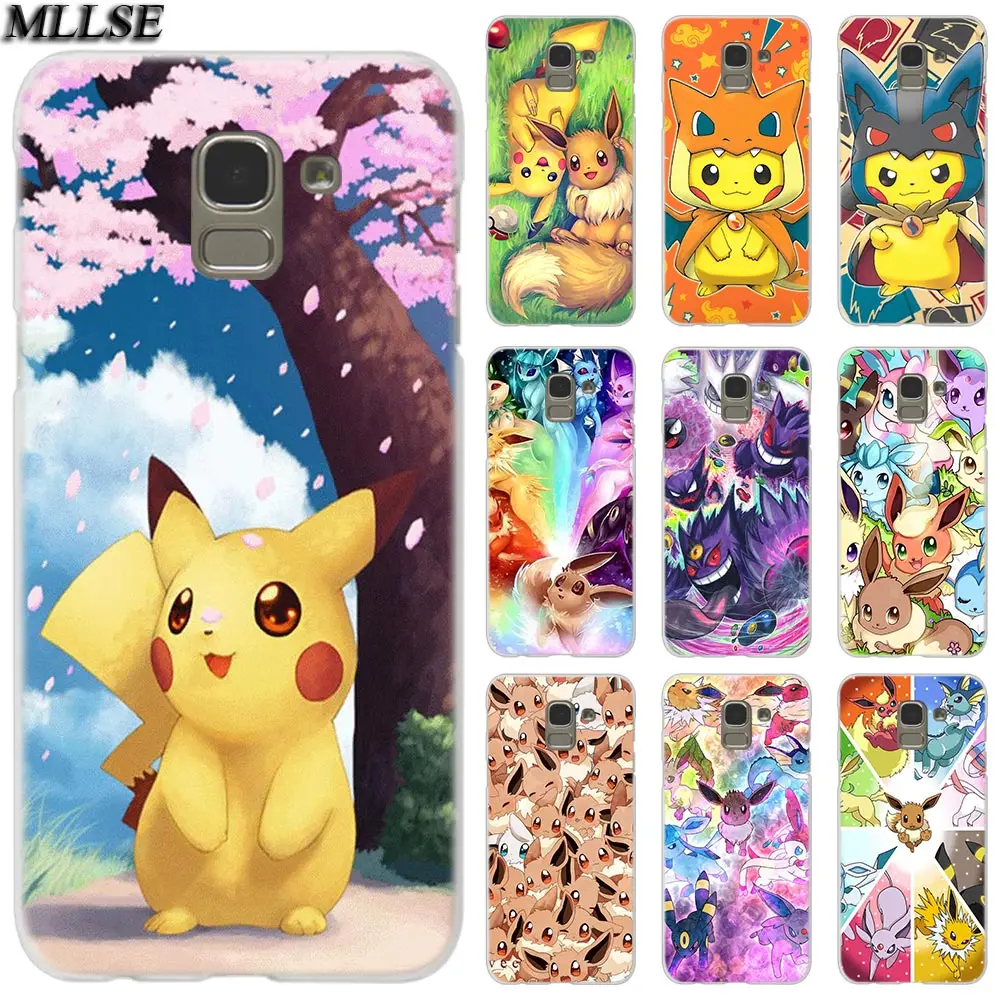 

MLLSE Cartoon pokemons eevee pika Case Cover for Samsung Galaxy J2 J4 CORE J3 J5 J7 2016 2017 EU J8 J6 2018 J4 Plus J7 Prime Hot