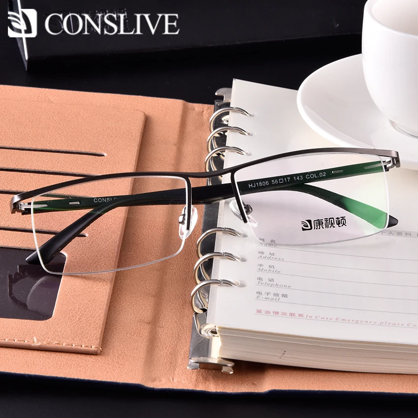 

2019 NEW Glasses Frame for Men Browline Optical Eye Glass Myopia Ophthalmic Eyewear Man Eyeglasses Spectacles Frames HJ1806