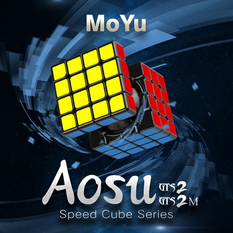 

New Aosu GTS2M MoYu GTS2 4x4x4 Cube and V2 4x4 Magnetic Cube Puzzle Professional Aosu GTS 2 M Speed Cube Educational Kid Toys