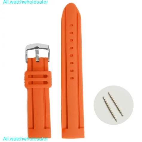 22mm Halloween Orange Silicone Jelly Rubber Unisex Watch Band Straps WB1072W22JB