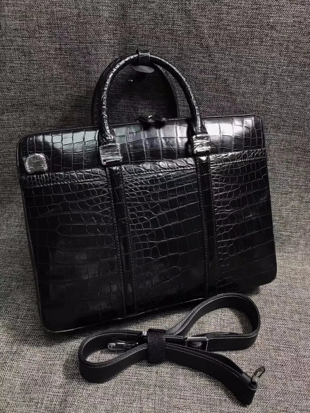 Подлинный портфель для ноутбука из крокодиловой кожи, деловой кошелек, сумка из натуральной кожи аллигатора, мужская сумка на плечо