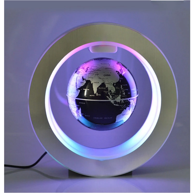 Magnetic Levitation Novelty Round LED World Map Globe Lamp Luminous Rotation Display Antigravity MagicDec Plasma Ball Light (2)