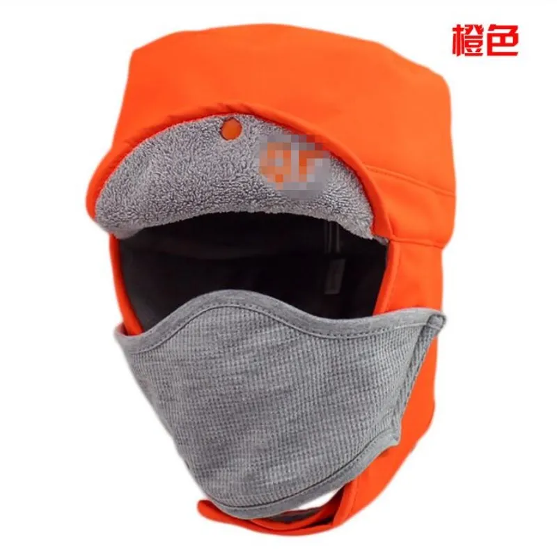 E0461 Cotton Hat Winter Waterproof Windproof Outdoor Camping Cycling Riding Ear Protection Cap with Cold Proof Mask