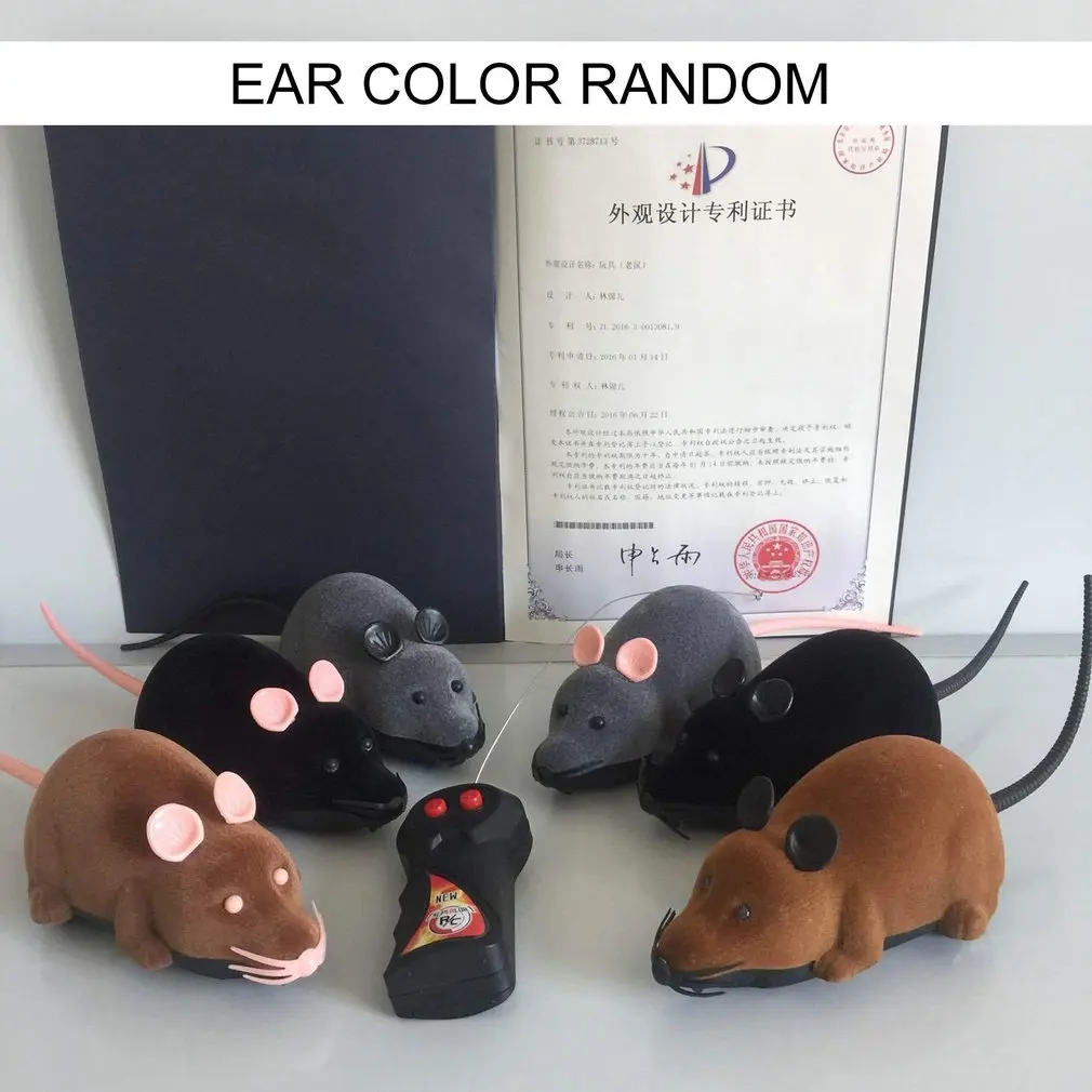 OUTAD электронная радиоуправляемая игрушка "мышь" игрушки для домашних котов мышь Пульт дистанционного управления игрушка крыса, мышь для кошек Домашние животные Беспроводная подвижная мышь для детей игрушки