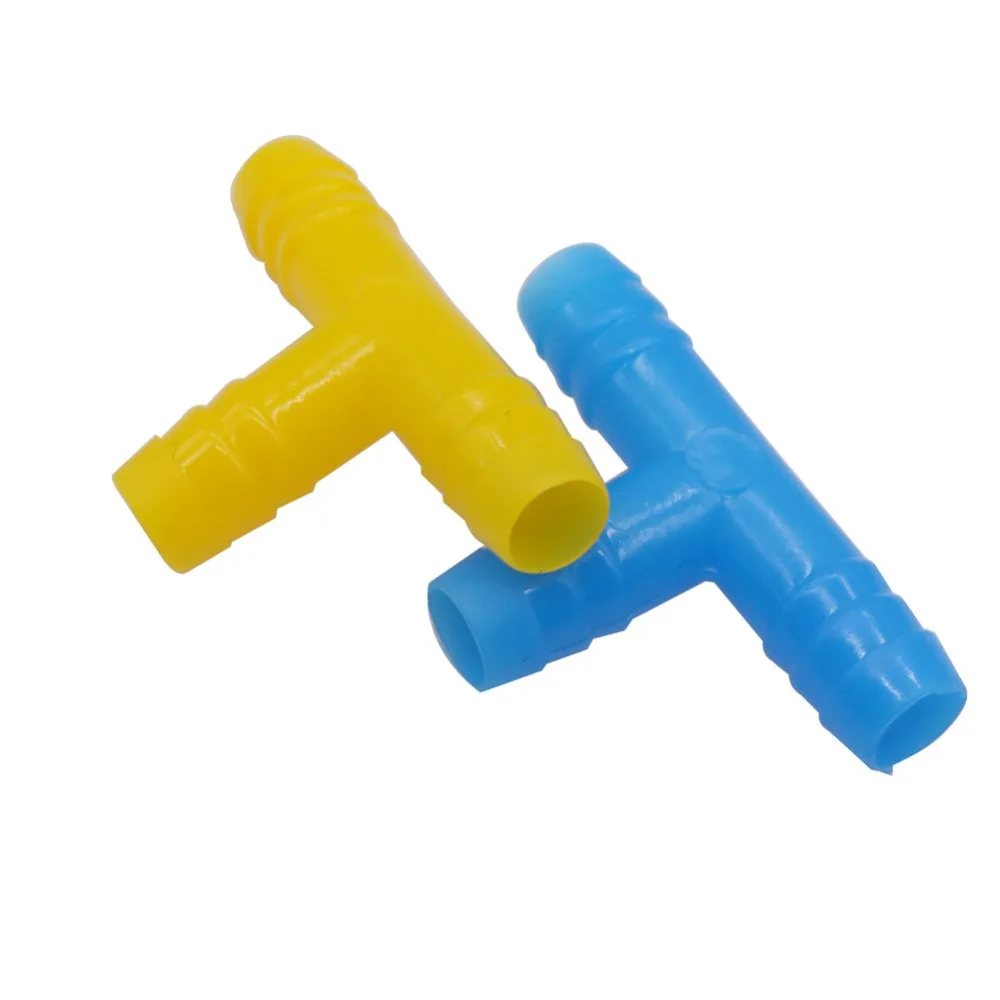 

100 pcs ABS Tee tube Length 40mm Outside diameter 9mm Chicken Rabbit Quail Doves Pets And Other Poultry Nipple Drinker Mounting