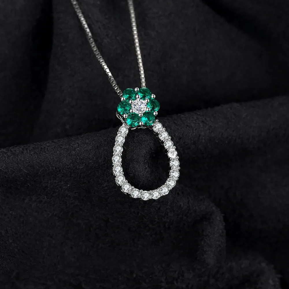 Jewelrypalace 0.87 т цветок Форма создания Изумрудный Подвески для Для женщин