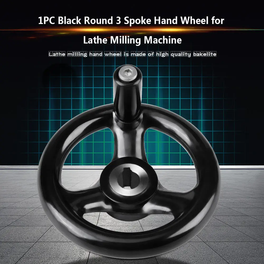 

Round 3-Spoke Hand Wheel with Removable Handle for Lathe Milling Grinder GHS99