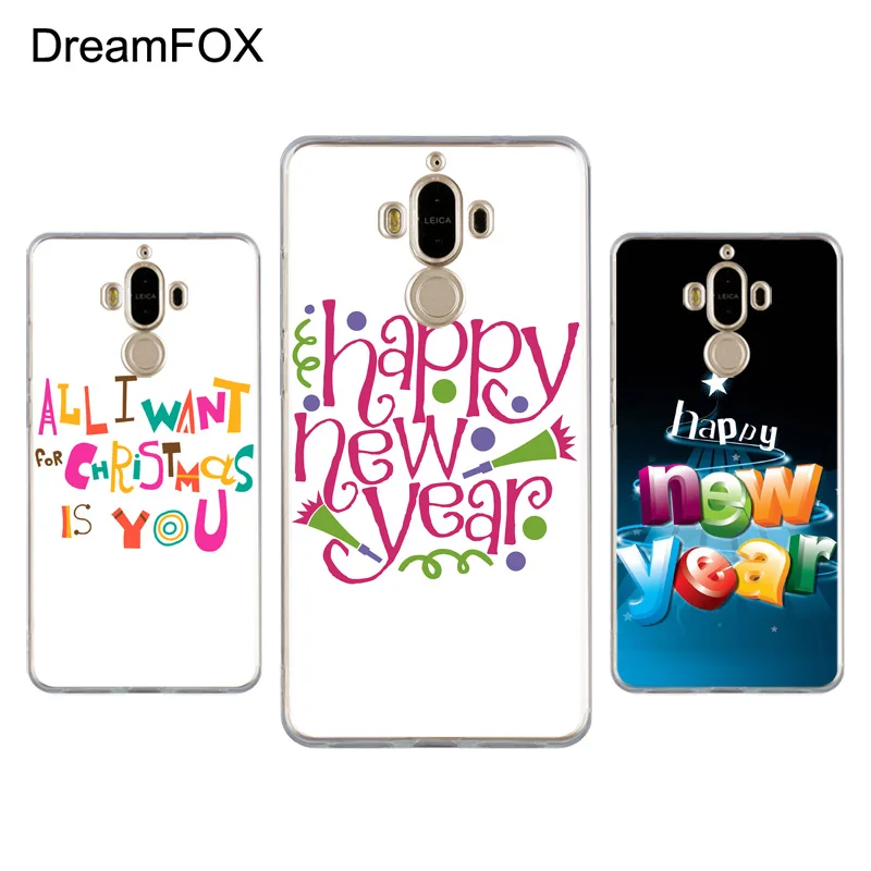 DREAMFOX K117 Happy New Year Soft TPU Silicone Case Cover For Huawei Mate G 7 8 9 10 Nova 2 Lite Pro Plus |
