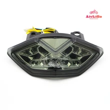 Дым LED задний фонарь встроенными поворотники подходит для Kawasaki Versys 650 2010- 11 12 13 14 15 16