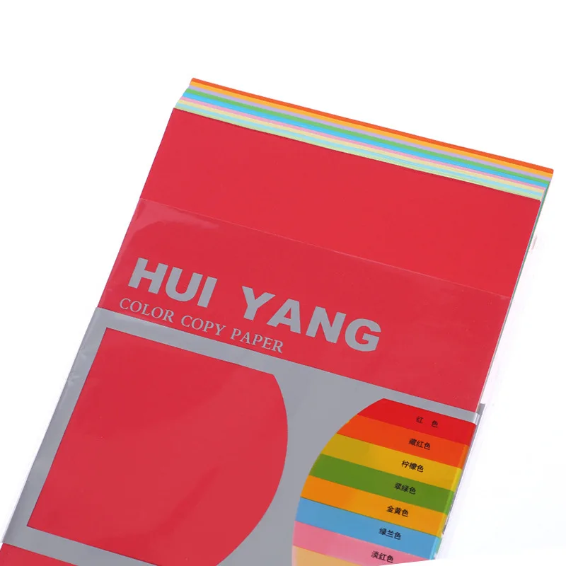  New Year 100pcs/lot A4 color copy paper 100 sheets kindergarten origami card paper color paper red  - 32914096502
