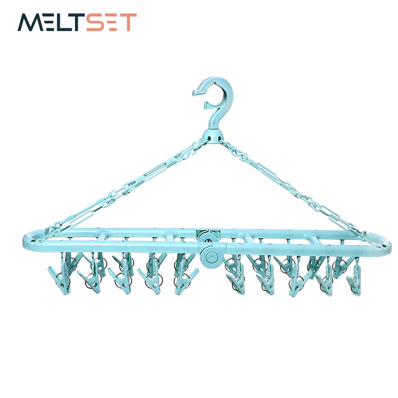 Meltset 20 Pegs Clothes Drying Rack For Socks Underwear Bra Folding