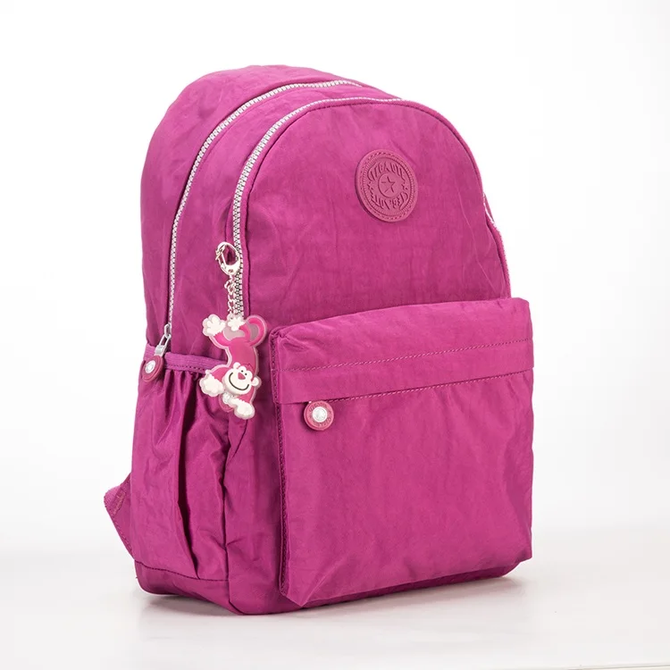 TEGAOTE нейлон печати рюкзак Для женщин школьные сумки для девочек-подростков Симпатичные Книга сумка студенческий рюкзак для ноутбука Женский мешок Dos 1317 - Цвет: purple red