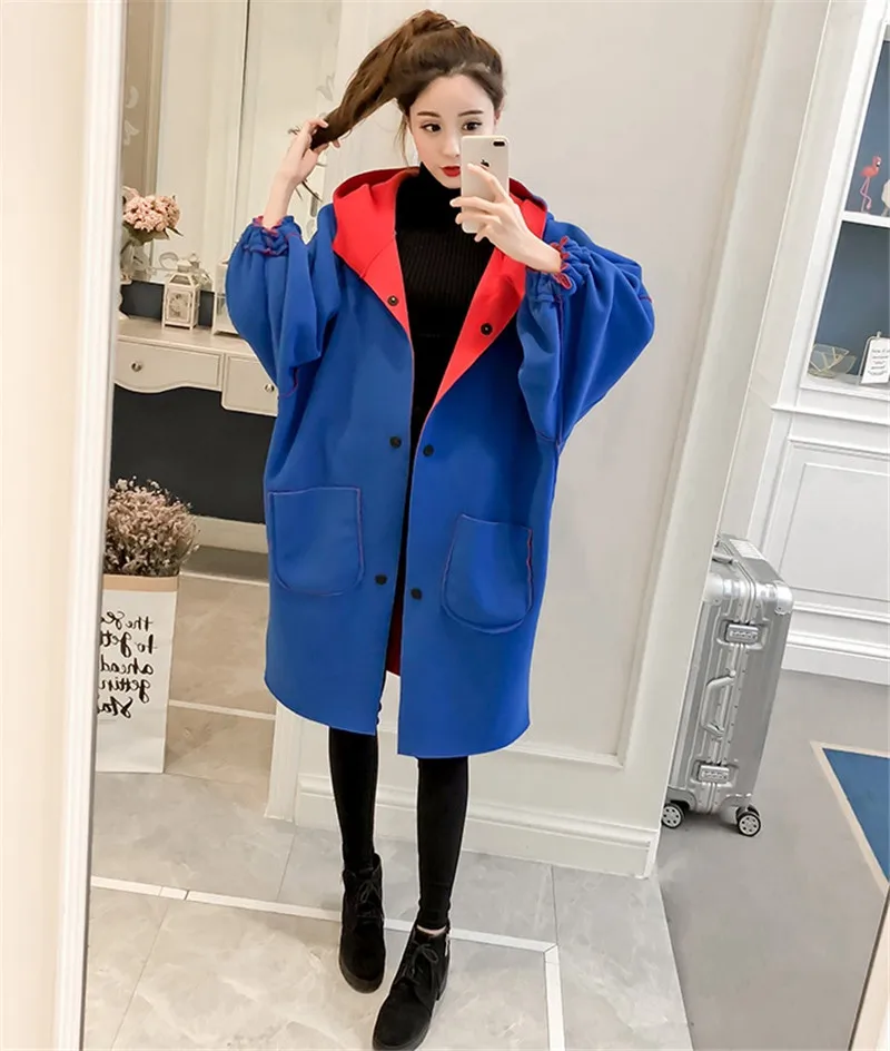 Flash Deal Woolen Jacket Female Fashion Long Two Sides Wear Wool Coat Winter Loose Large Size Bat Sleeve Casual Jacket Pregnant Women Coats 23