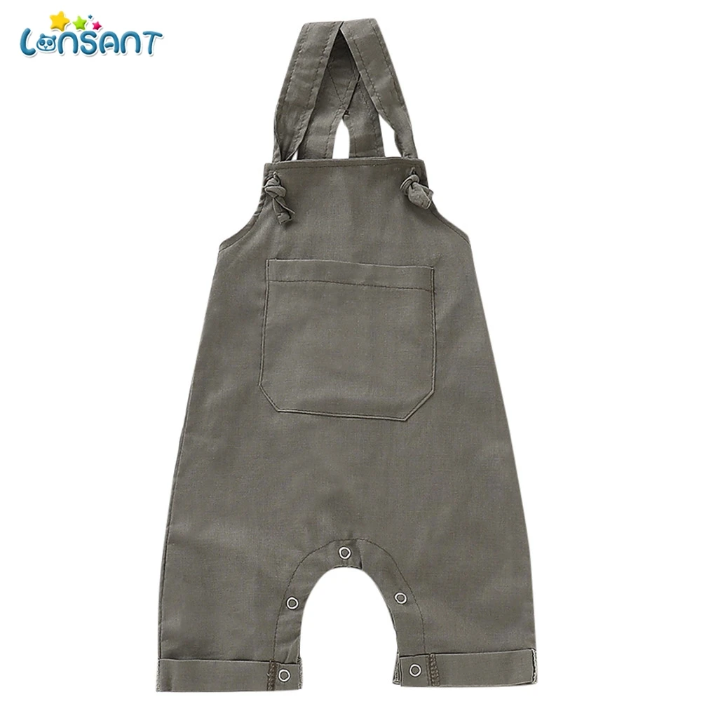 

LONSANT Summer Toddler Kids Boy Girls Romper Summer Sleeveless Kids Girls Strap Overalls Jumpsuit Infant Rompers N30