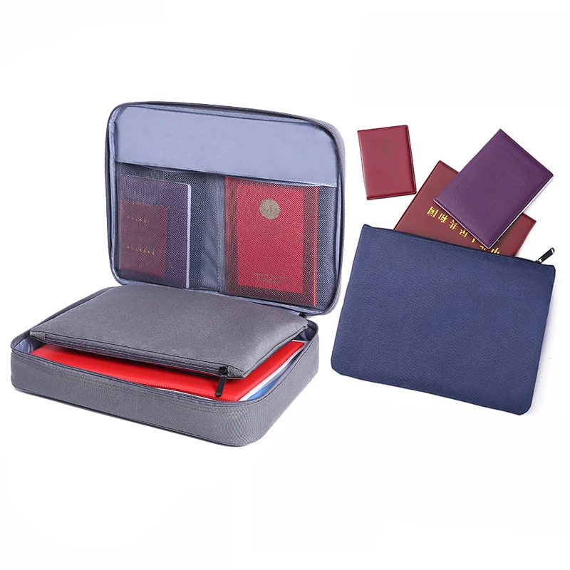 Аксессуары для путешествий, сумка для хранения документов, семейные важные файлы/паспортные купюры, многослойные многофункциональные упаковочные мешки для хранения