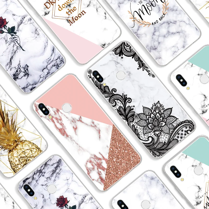

Marble Lace Flowers Cover For Huawei P30 Lite Mate 9 10 20 Lite Pro P9 P10 Plus P8 P20 P30 Pro Lite 2017 Mini P Smart 2019 Cases