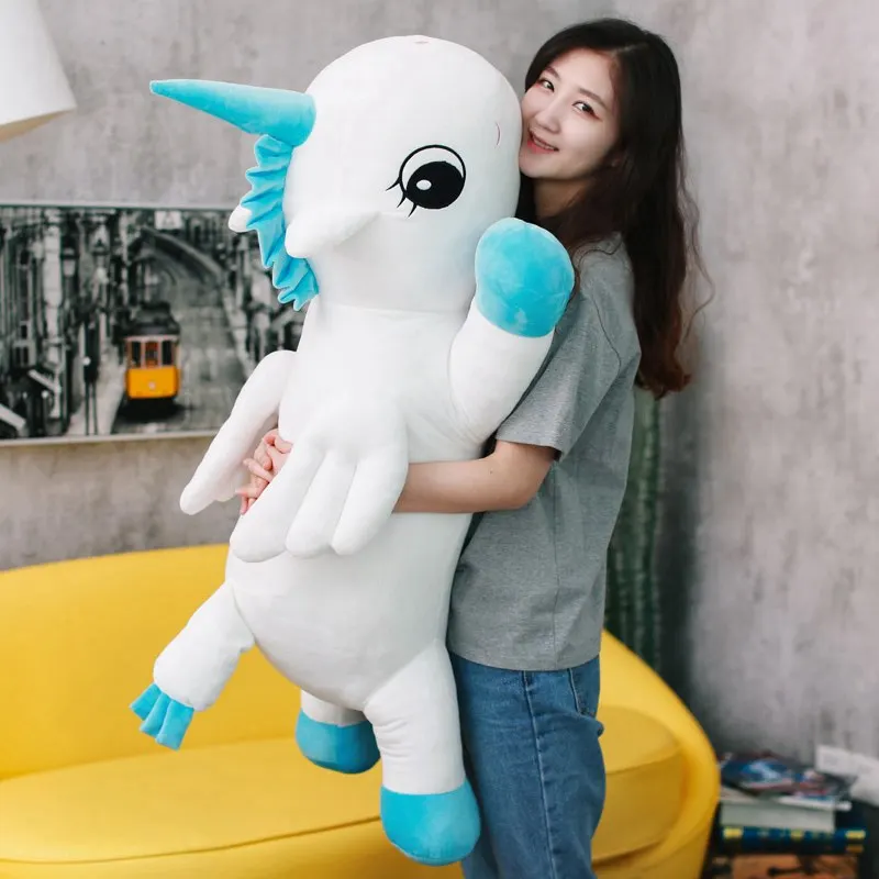 

1pc 45/65/85/105cm 3 Patterns Plush stuffed unicorn toys Cute Unicornio Brinquedos Sofa Pillow Home Decorations Baby's Xmas Gift
