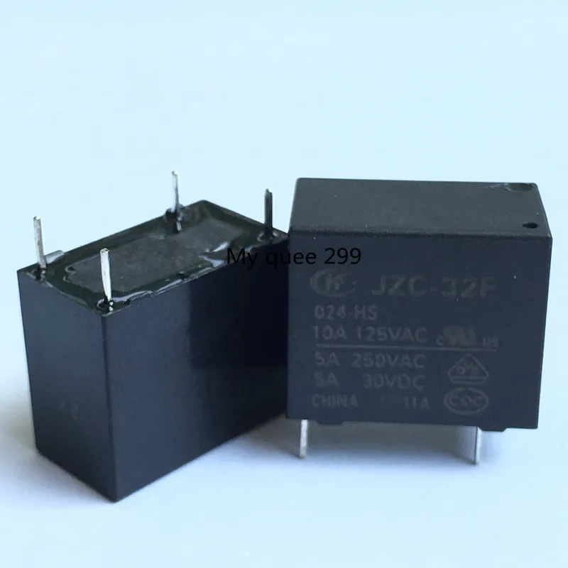 

Relay JT32F-024-HS 4PIN A group of normally open 5A250VAC JZC-32F-024-H
