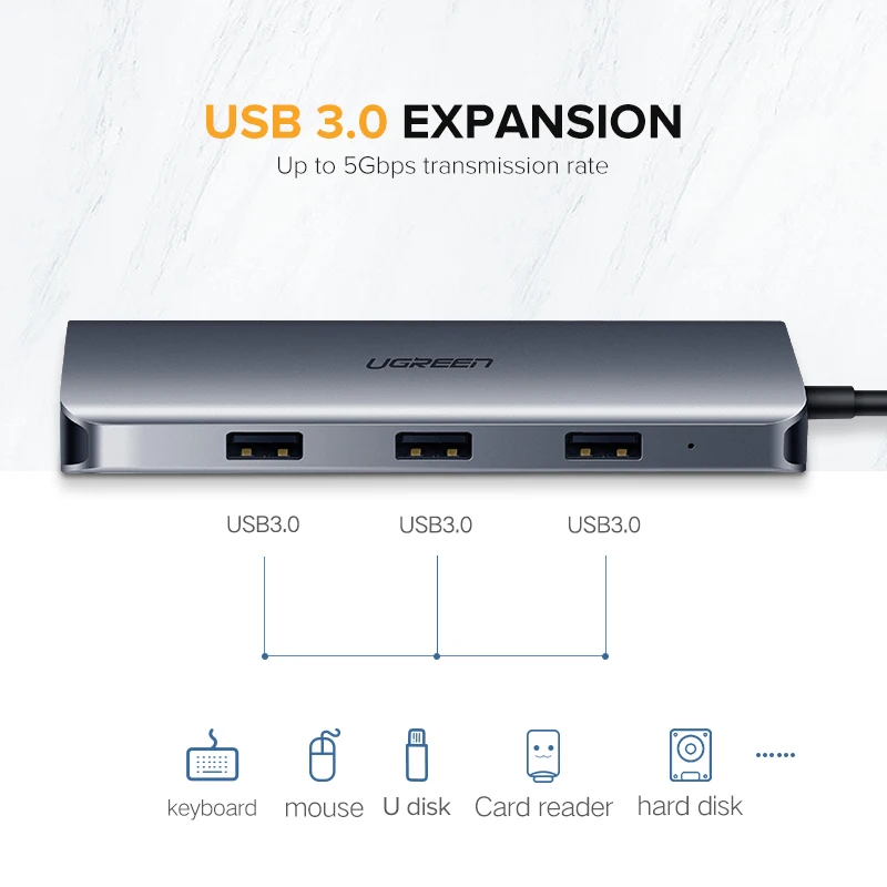 Ugreen Thunderbolt 3 Dock USB Type C to HDMI HUB Adapter for MacBook Samsung Dex Galaxy S10/S9 USB-C Converter Thunderbolt HDMI Ugreen Thunderbolt 3 Dock USB Type C to HDMI HUB Adapter for MacBook Samsung Dex Galaxy S10/S9 USB-C Converter Thunderbolt HDMI
