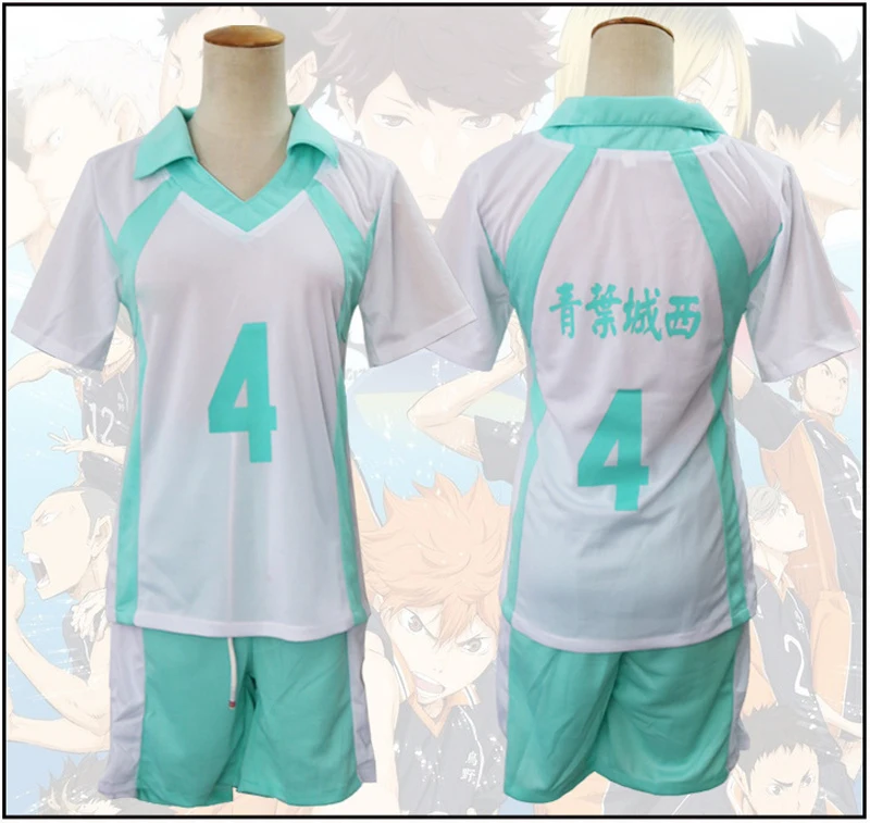 2 шт./компл. аниме футболка! Костюм Aoba Johsai VBC для косплея старшей школы костюм