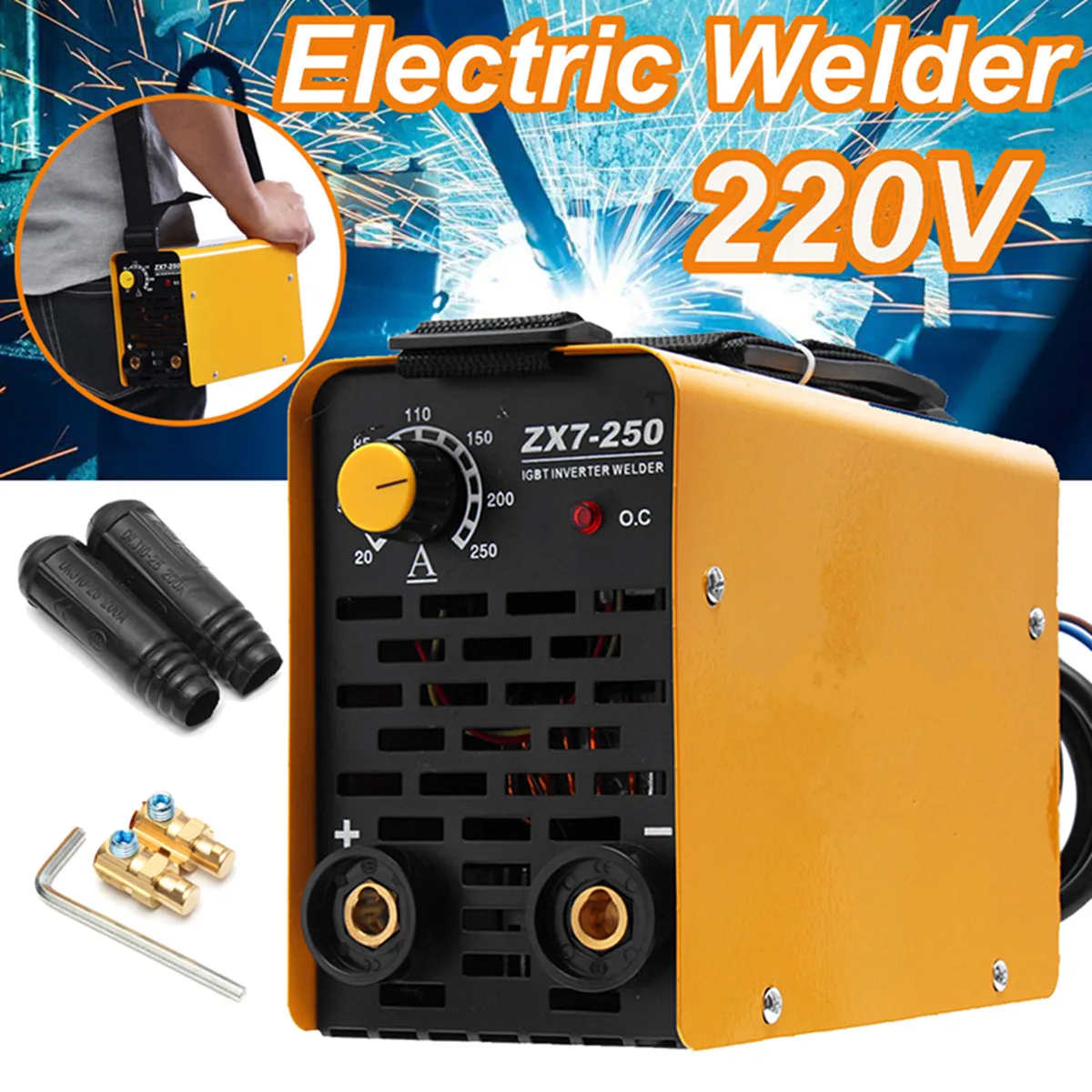 

New ZX7-250 220V Mini Electric Welding Machine Portable Solder 40W 20-250A IGBT Inverter Soldering Tool ARC Welding Working