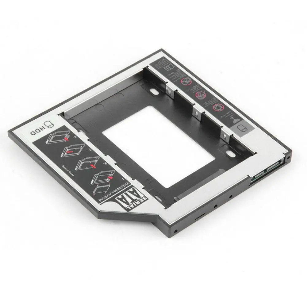  New 2pcs/lot Plastic Optibay 2nd Second hdd Caddy 9.5mm SATA 3.0 For 2.5'' SSD DVD CD-ROM Enclosure