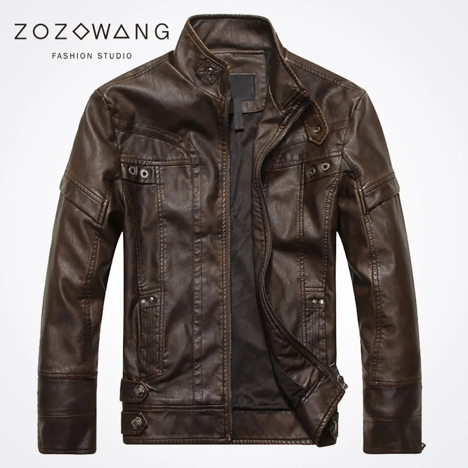 New arrive brand motorcycle leather jackets men ,men's leather jacket, jaqueta de couro masculina mens leather jackets,men coats