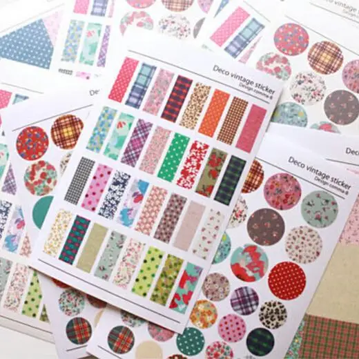 

6Pcs/lot Lovely Print Notebook Album Calendar Memo Message Diary Notes Memo Decor Scrapbook Paper Sticker
