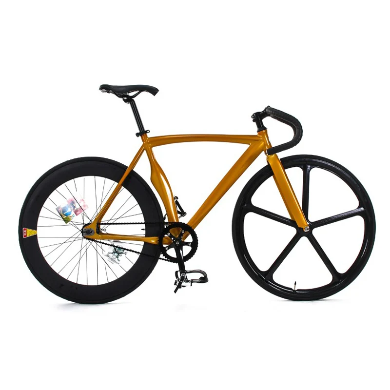 Best 70mm rear and front wheel  Fixed Gear Bike Fixie frame 53cm  DIY 700C  Aluminum alloy Bike Track Bike Bicyclebike 1