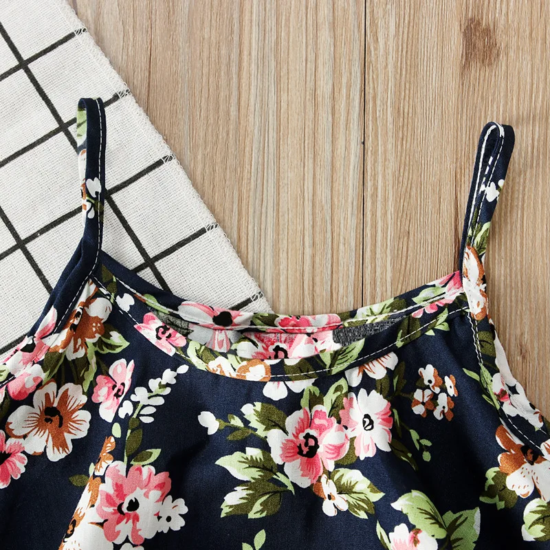 Kids Baby Girl Clothes Floral Sets Fashion Summer Sleeveless Tops Shorts 2Pcs Girls Outfits