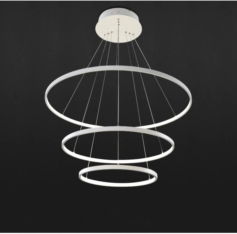 Современная мода супер тонкий круг блеск кольца светодиодные люстры светильники для внутреннего освещения/лампе Luminaria светильники AC 85-260 V