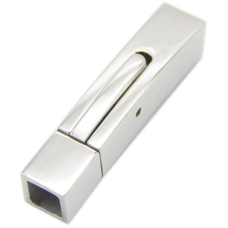 

Stainless Steel Clasps Bracelet Connectors Buckle 3/4/5/6mm Square Hole for Leather Cord Necklace Bracelet DIY Findings Making