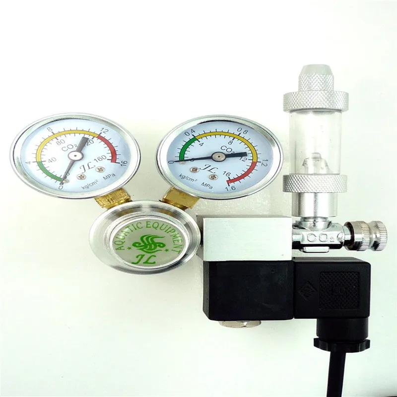 

New Arrival High Quality Co2 Equipment Regulator Magnetic Solenoid Two Gauge Bubble Counter DICI Planted Aquarium